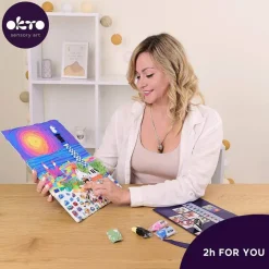 OKTO | DIY 3D Creative Air Dry Clay | 3D Painting natural canvas set | #Park Guell Barcelona | 11.8x15.7 inch