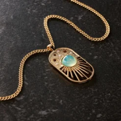 Opal Sunburst Evil Eye Pendant by Bead Landing™