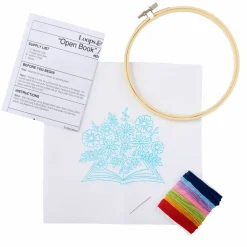 6" Open Book Embroidery Kit by Loops & Threads®