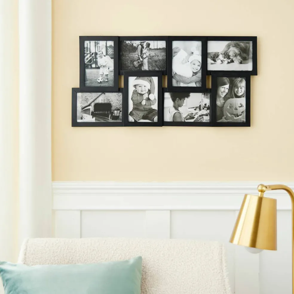 8 Opening 4" x 6" Black Collage Frame by Studio Décor®