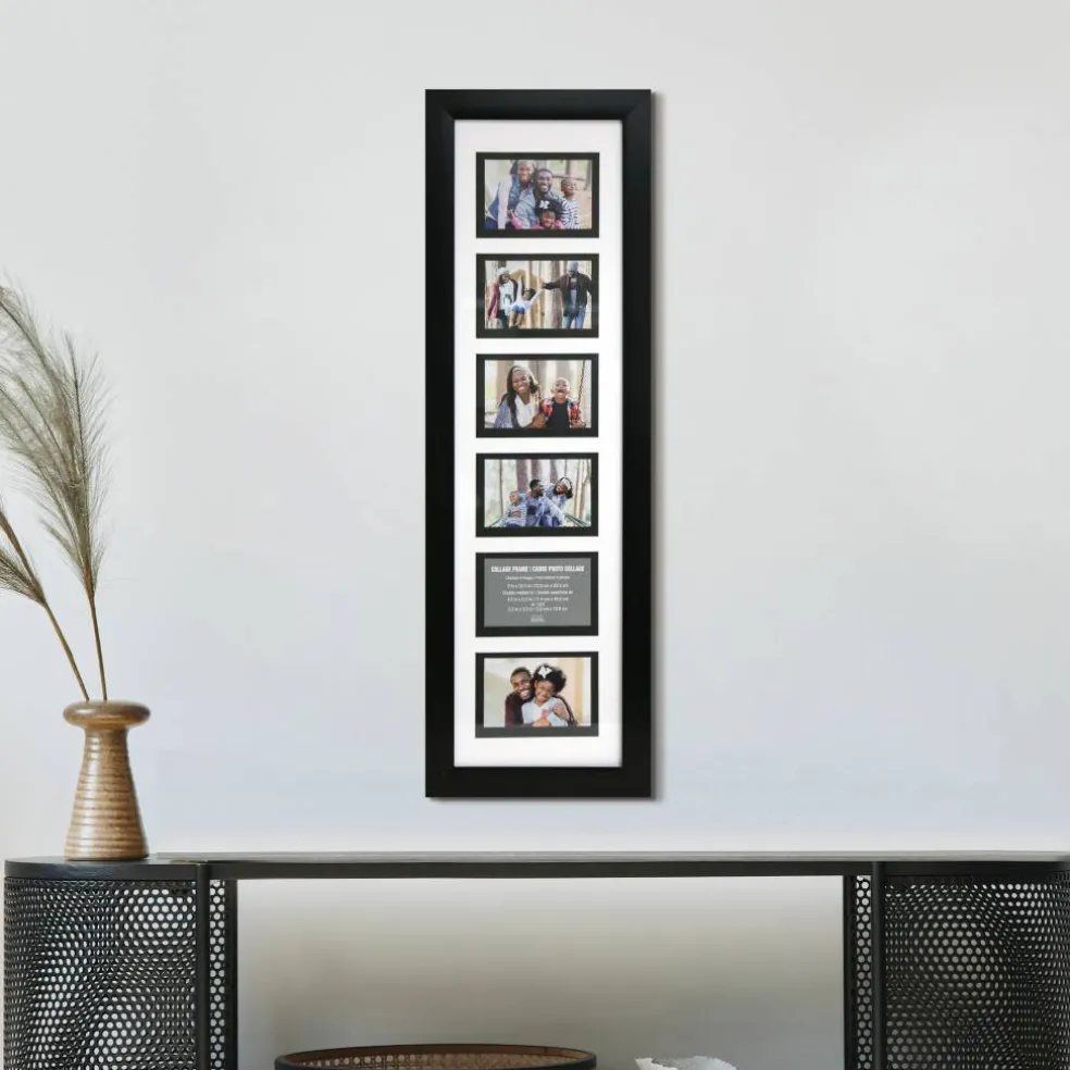 6 Opening 32.5" x 9" Collage Frame with Double Mat by Studio Décor®