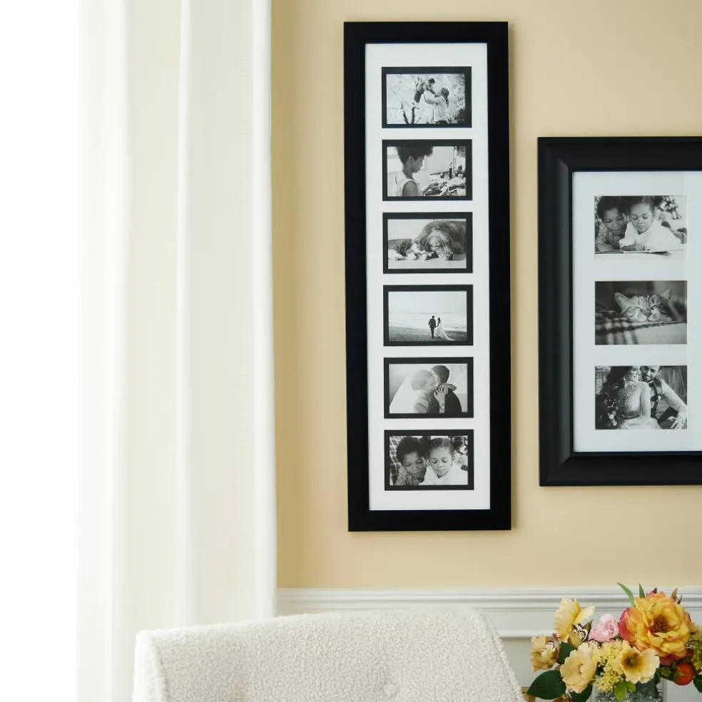 6 Opening 32.5" x 9" Collage Frame with Double Mat by Studio Décor®