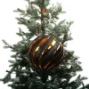7.8" Orange & Black Ball Halloween Ornament by Ashland®