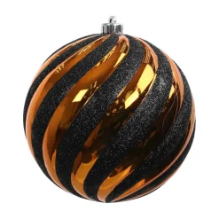 7.8" Orange & Black Ball Halloween Ornament by Ashland®
