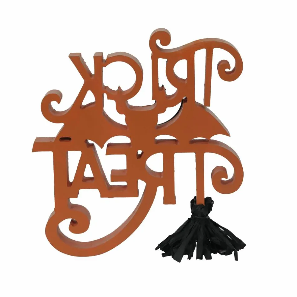 8.5" Orange & Black Trick or Treat Tabletop Décor by Ashland®