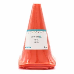 6.75" Orange Cones, 4ct. by Celebrate Itâ„¢