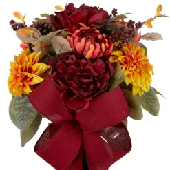 Orange Dahlia & Dark Red Peony Mix Rememberance Cone by Ashland®