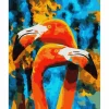 Orange Flamingos Painting by Numbers Kit