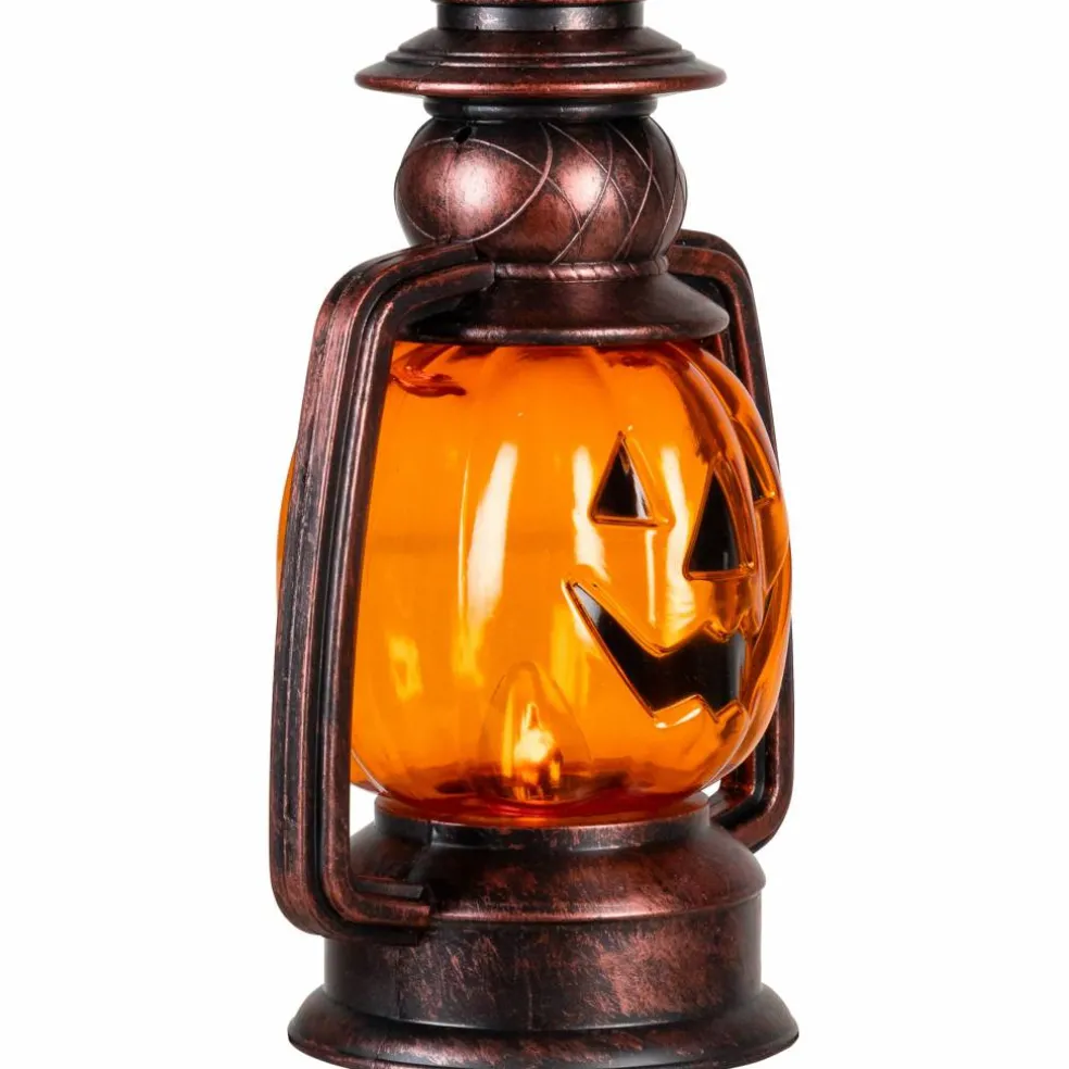 16.75" Orange Flickering Halloween Jack O' Lantern Pathway Markers, 3ct.