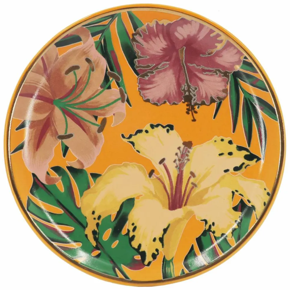 6.75" Orange Flower Ceramic Plate by Ashland®