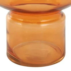 Orange Glass Rounded Vase Set