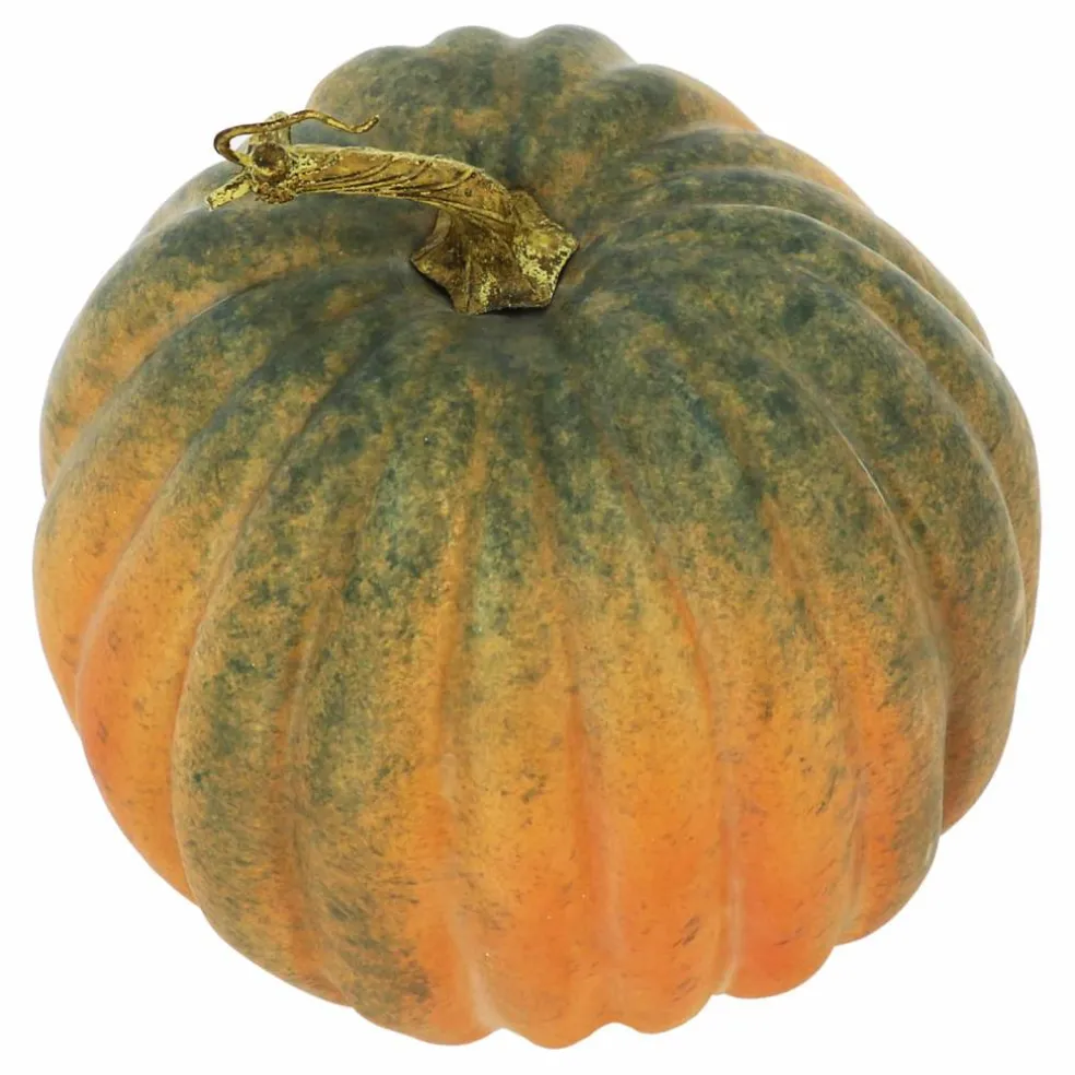 10" Orange & Green Decorative Pumpkin by Ashland®