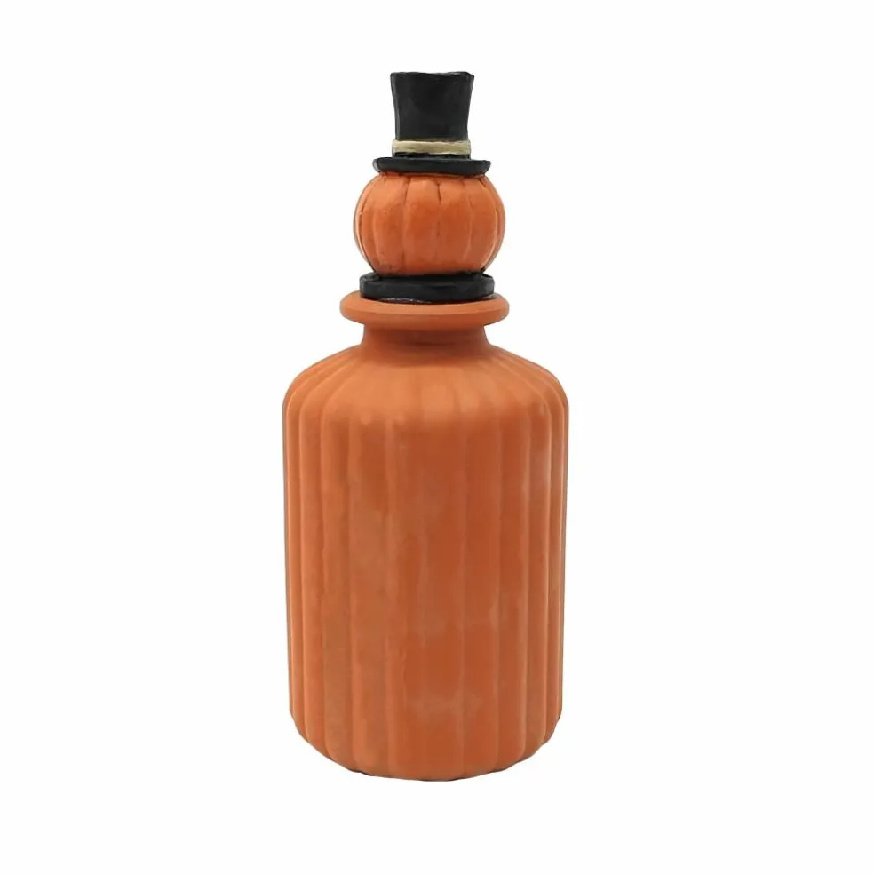 5.5" Orange Jack-o'-Lantern Bottle Tabletop Décor by Ashland®