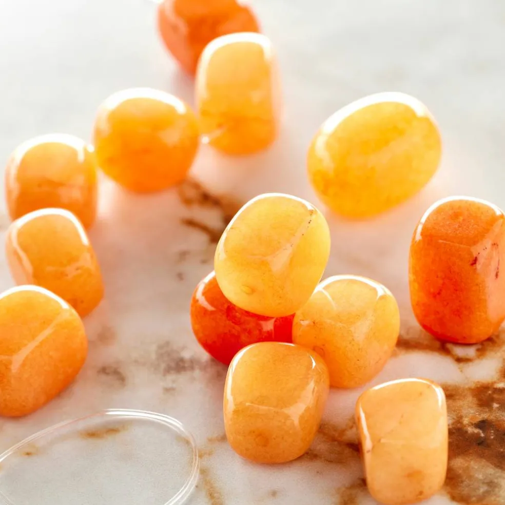 Orange Jade Nugget Beads, 14mm by Bead Landing™
