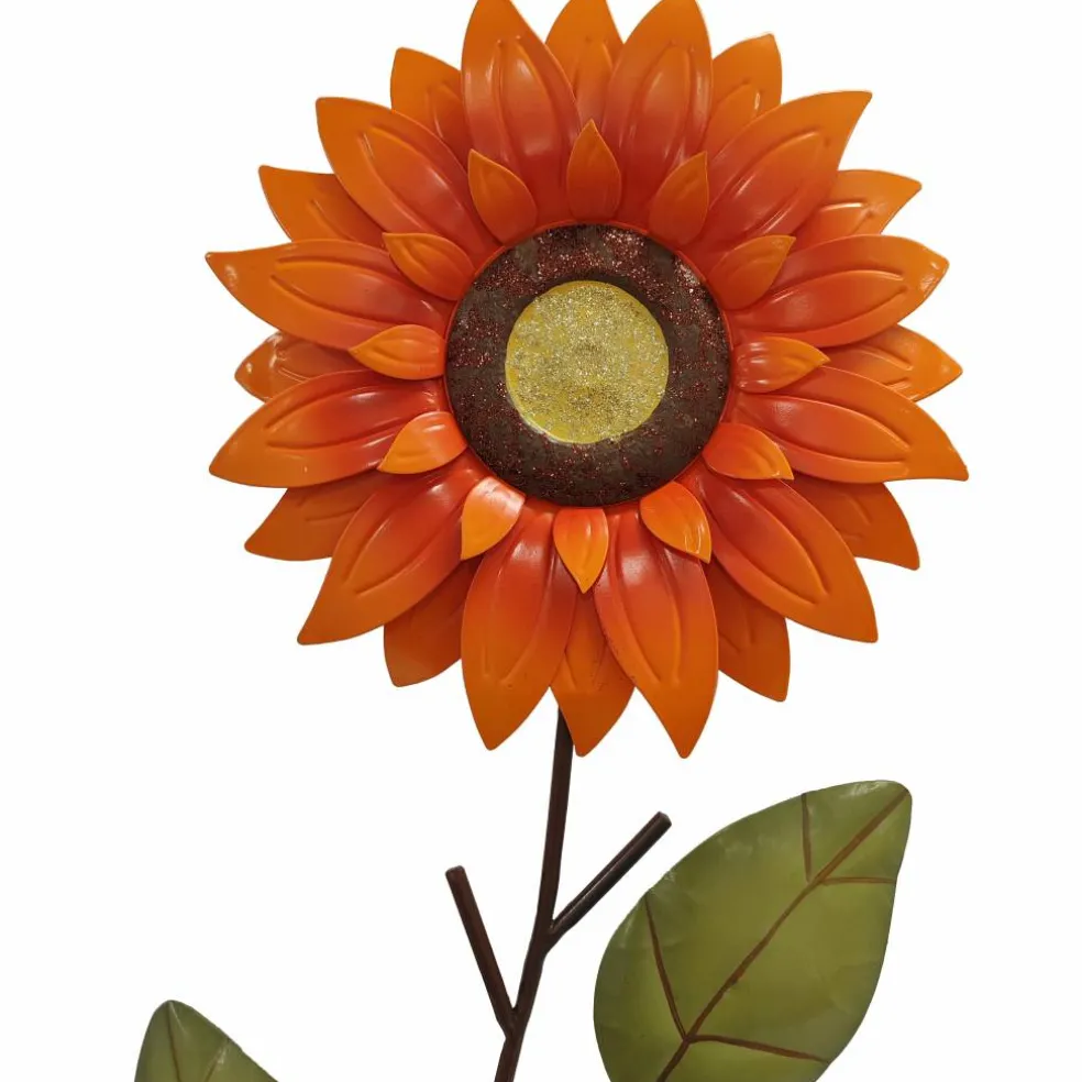 30" Orange Metal Flower Yard Stake by Ashland®