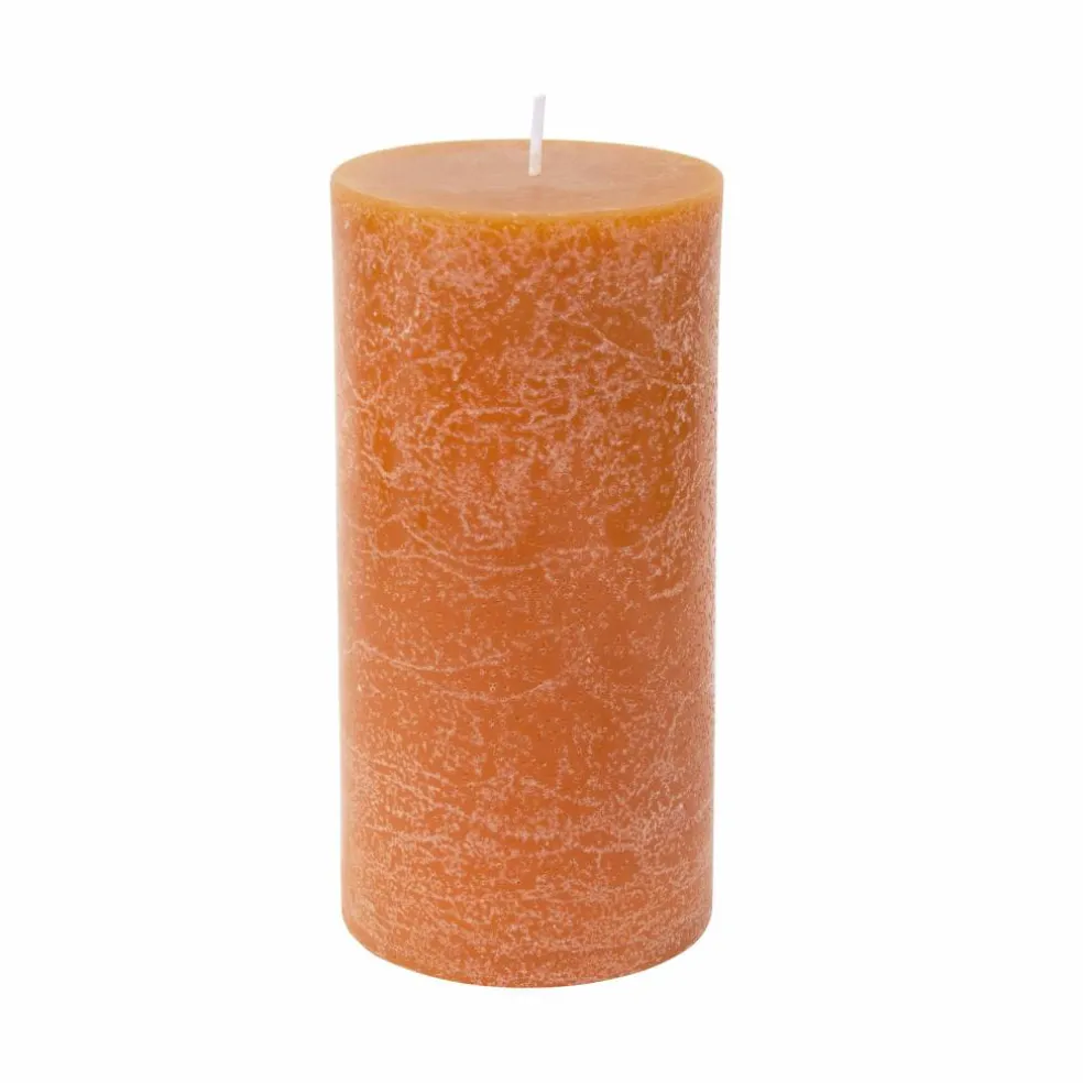 Orange Mottled Pillar Candle by Ashland®