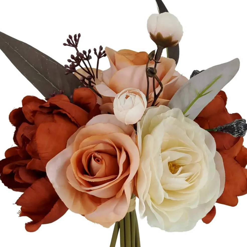 12" Orange Peony & Rose Mix Bouquet by Ashland®