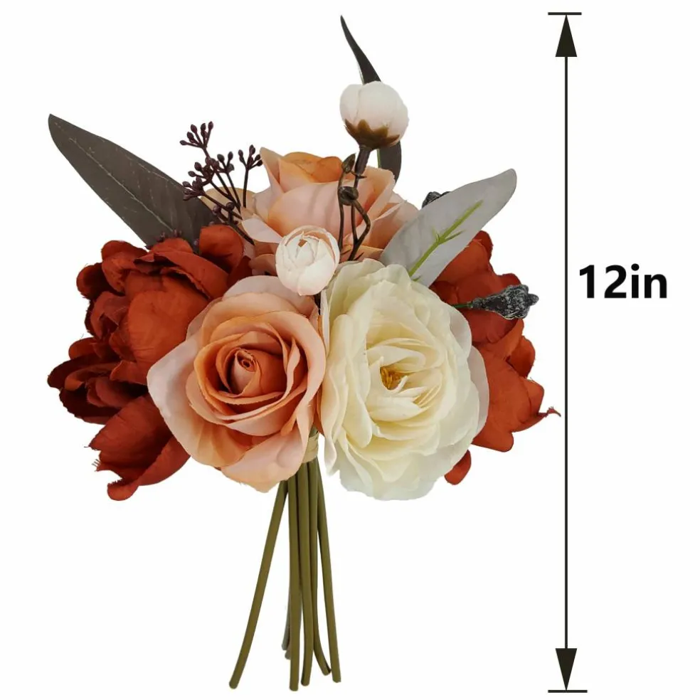 12" Orange Peony & Rose Mix Bouquet by Ashland®