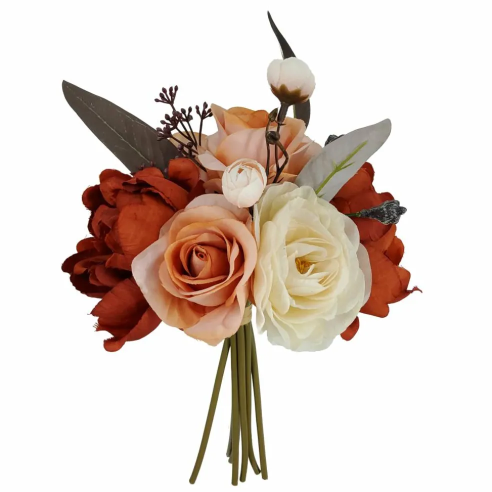 12" Orange Peony & Rose Mix Bouquet by Ashland®