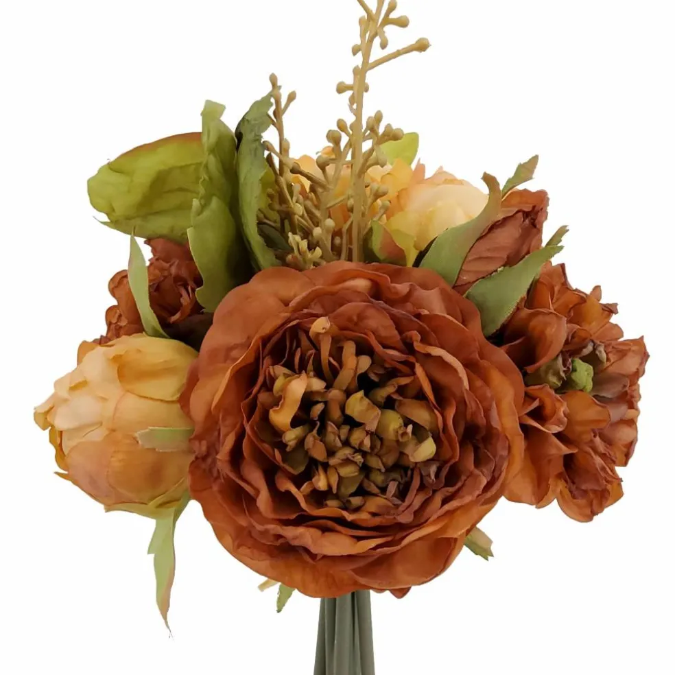 11.5" Orange Peony & Rose Mix Bouquet by Ashland®