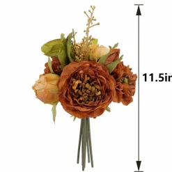 11.5" Orange Peony & Rose Mix Bouquet by Ashland®