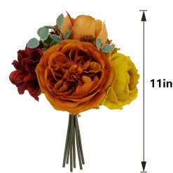 12" Orange Peony & Yellow Ranunculus Mix Bouquet by Ashland®