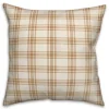 Orange Plaid Throw Pillow