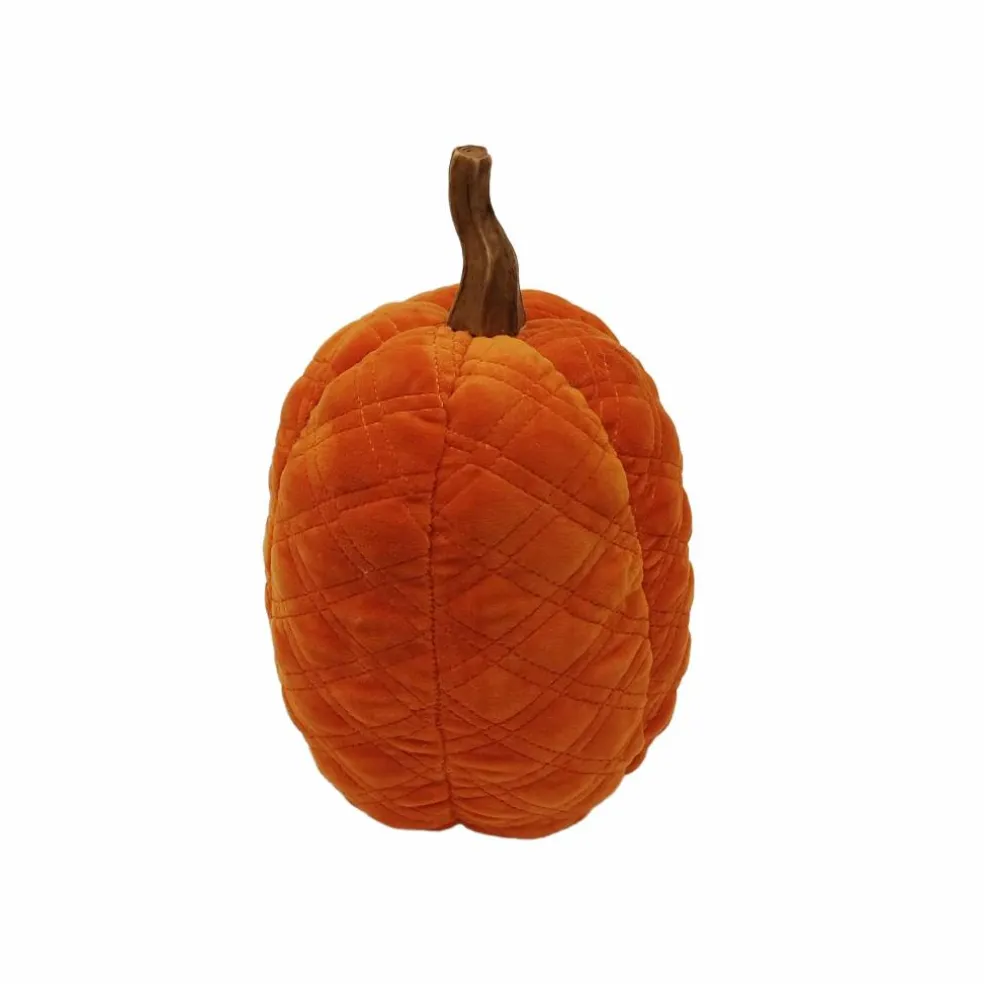 9" Orange Quilt Pumpkin Tabletop Décor by Ashland®