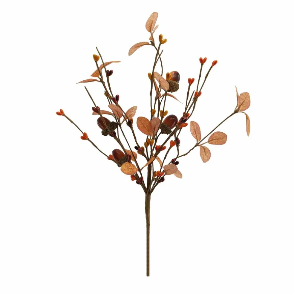 12" Orange & Red Acorn Leaves Pick by Ashland®