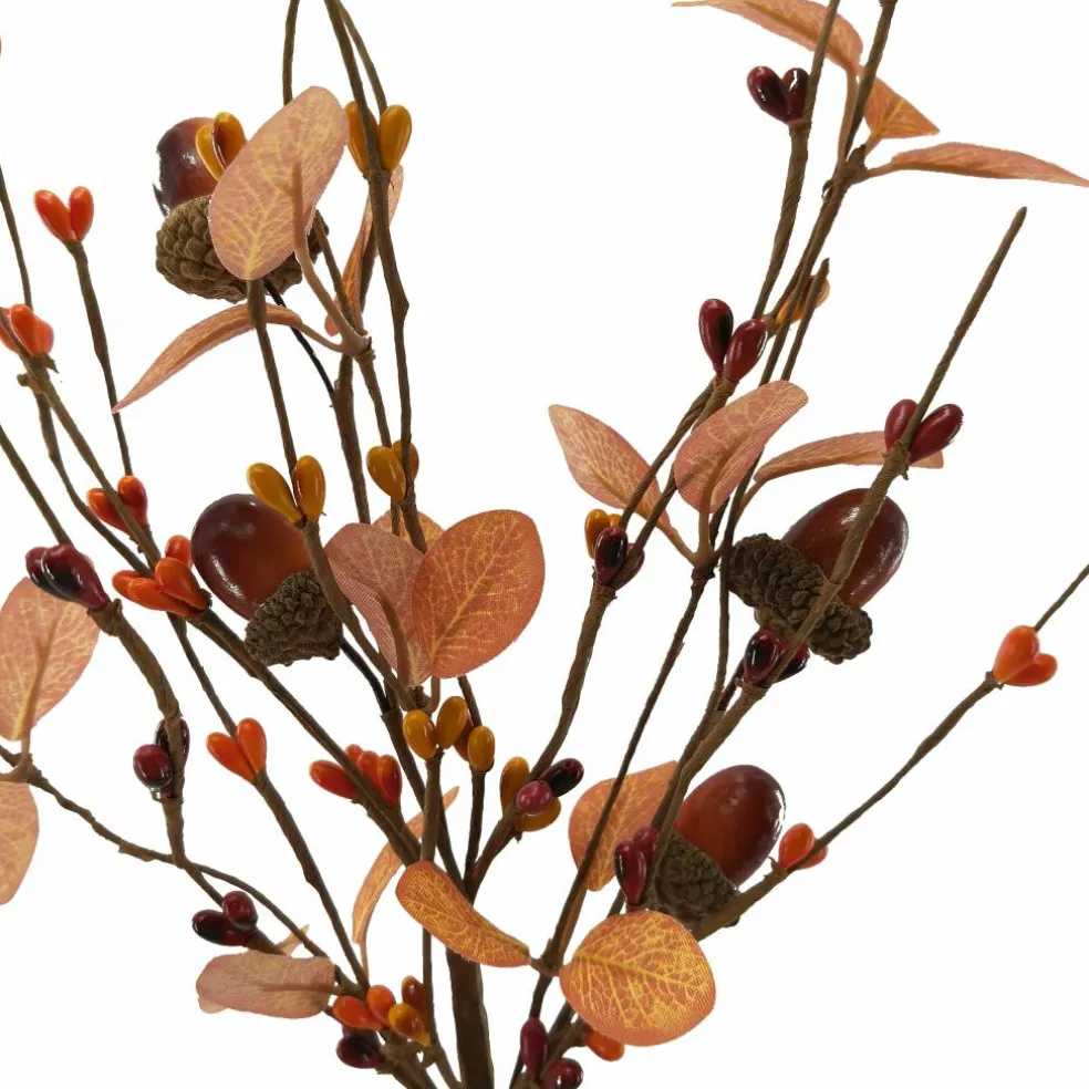 12" Orange & Red Acorn Leaves Pick by Ashland®