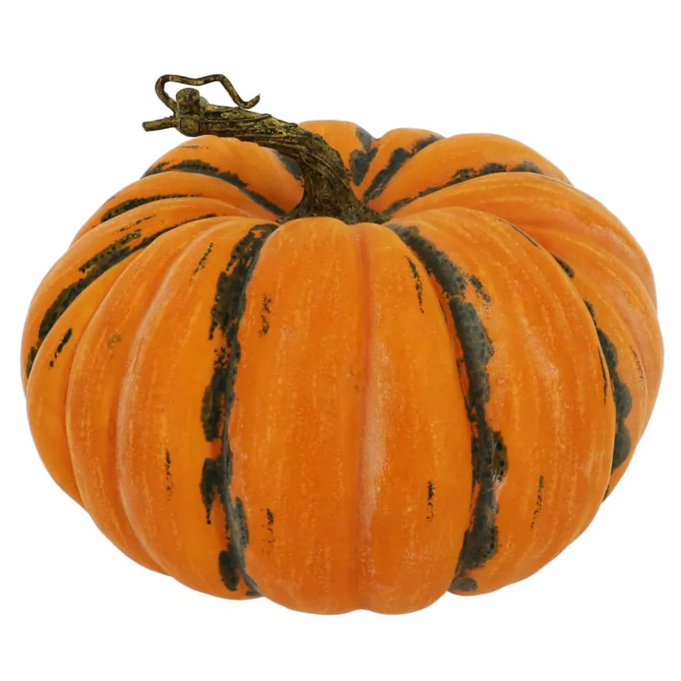 8.8" Orange & Speckled Green Decorative Pumpkin by Ashland®