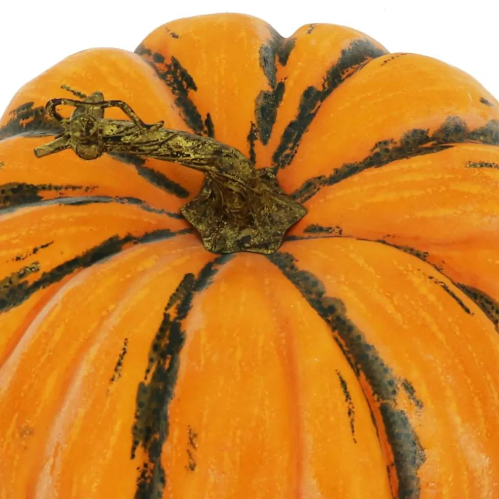 8.8" Orange & Speckled Green Decorative Pumpkin by Ashland®