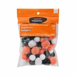 Orange, White & Black Pom Poms by Creatologyâ„¢