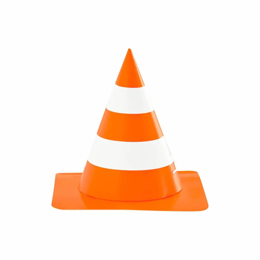 5" Orange & White Cone Party Hats, 6ct. by Celebrate It™