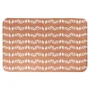 Orange & White Leaves Bath Mat