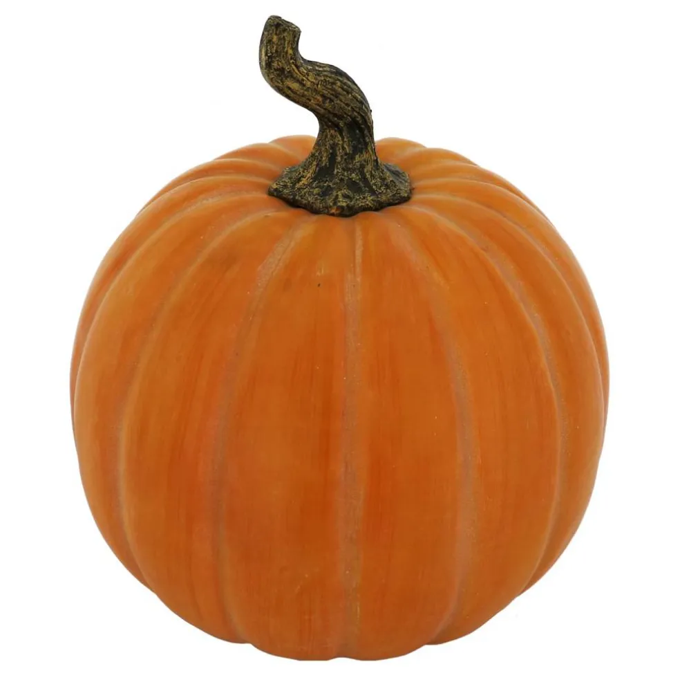 10.5" Orange with White Wash Decorative Pumpkin by Ashland®