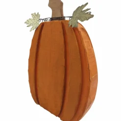 23.5" Orange Wood Pumpkin Tabletop Décor by Ashland®