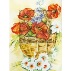 Orchidea Complete Cross Stitch Kit - Greetings Card Wild Flowers