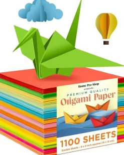 Origami Paper - 1100 Sheets - Double Sided 6x6 inches Origami Squares - 15 Vibrant Colors - Origami Set for Kids - Easy Fold Origami Papers for Arts & Crafts - Quality Paper Origami Sheets