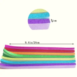 Origami Stars, Glitter Origami, Stars Colorful Origami Strips, DIY Handmade Craft Paper (520 Sheets 7 Colors Glitter Origami Stars)