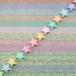Origami Stars Papers Package DIY Paper, 600 Sheets - 20 Colors (Glows in the Dark)