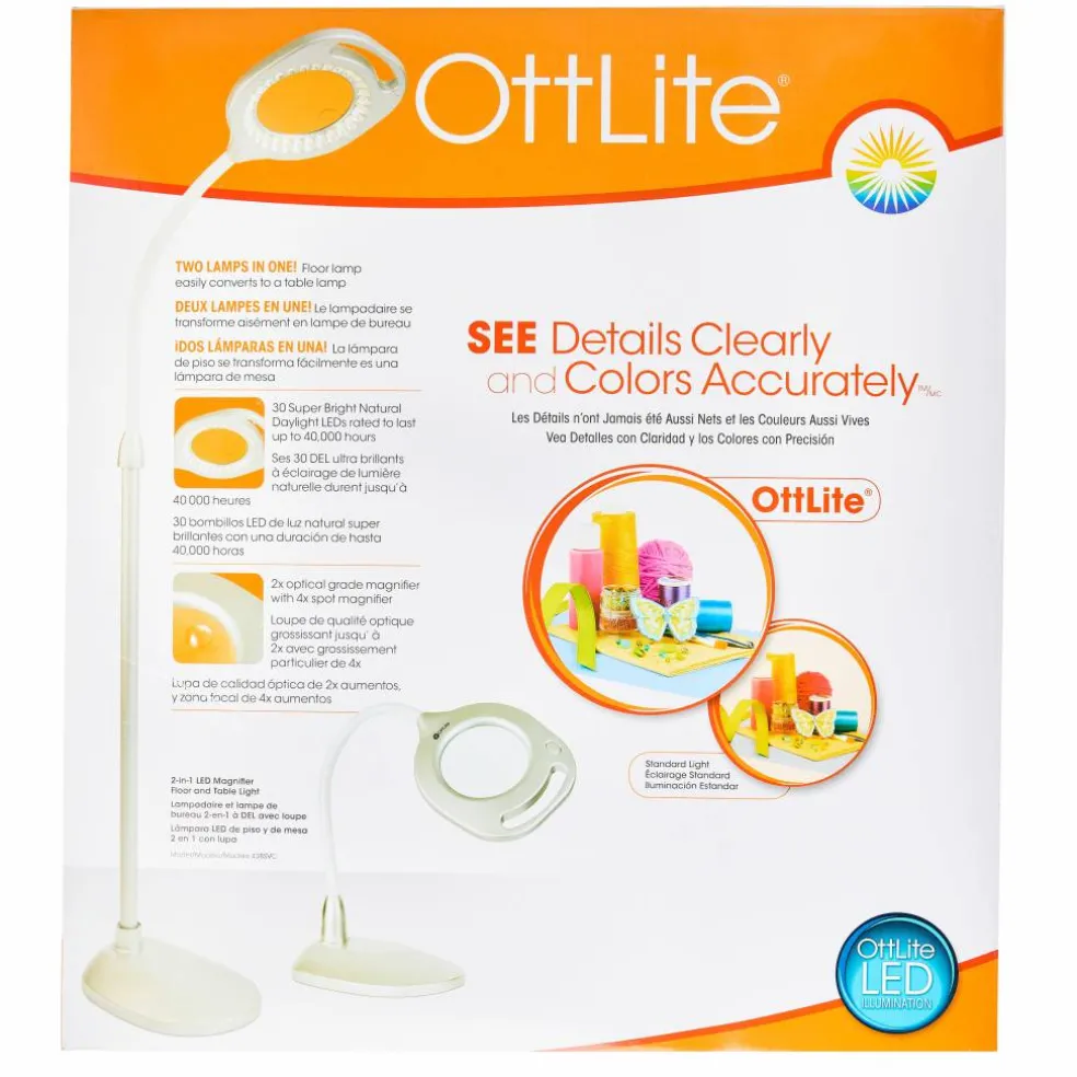 OttLite® 2-in-1 LED Floor & Table Light