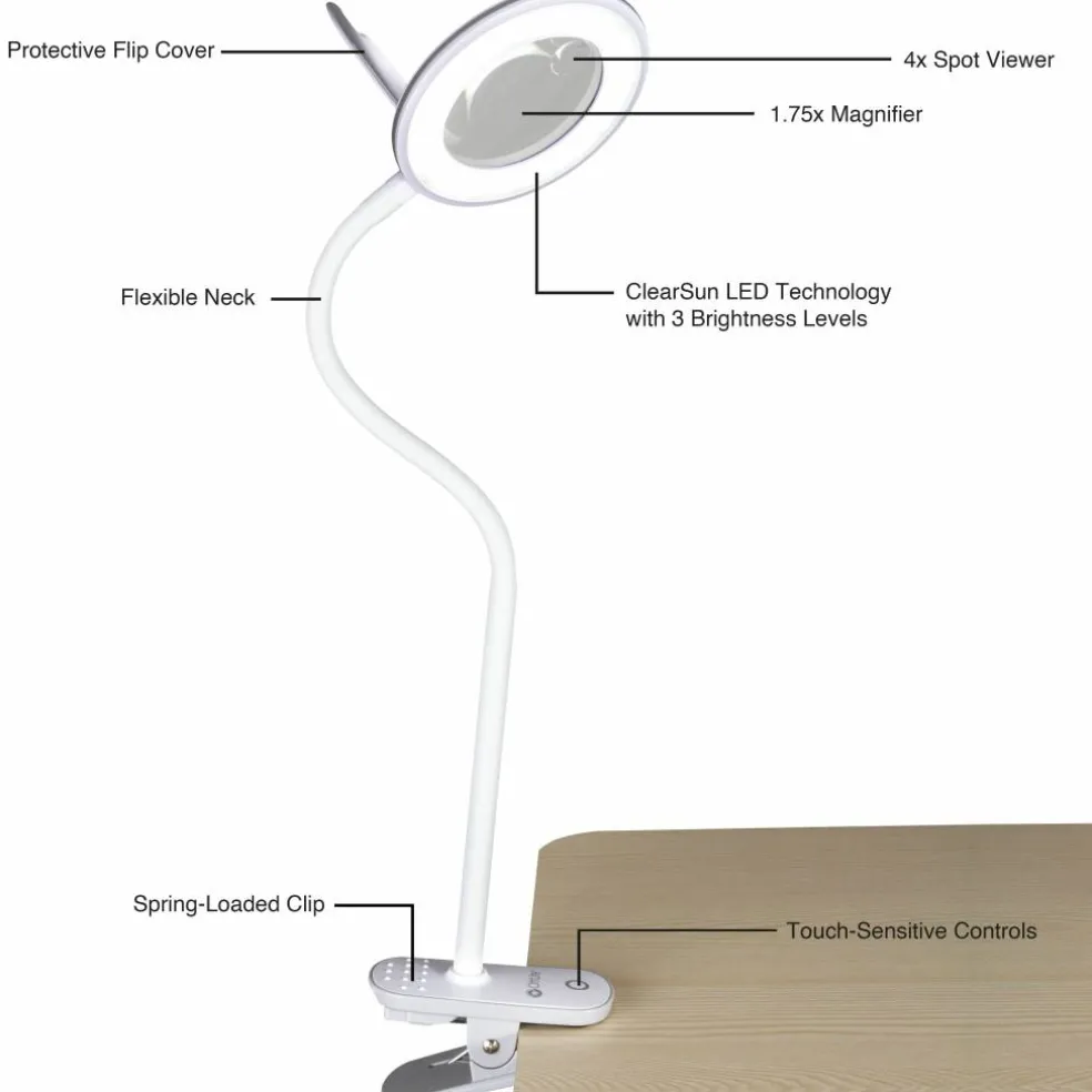 OttLite® Lighted Magnifier Clip Lamp