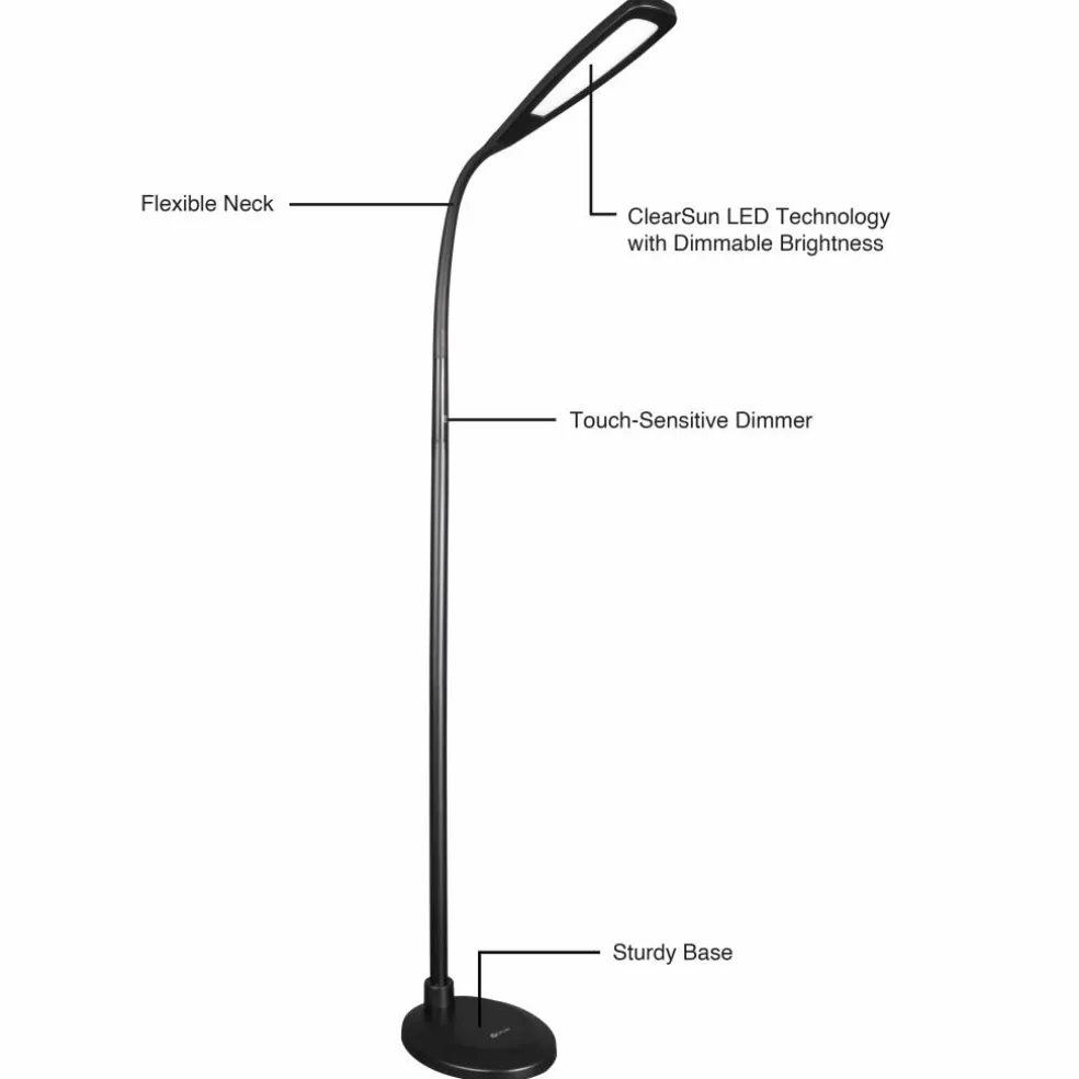 OttLite Natural Daylight LED Flex Floor Lamp
