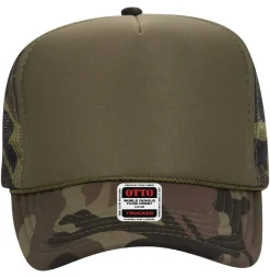 Otto Cap 39-165 5-Panel Foam High Crown Mesh Back Trucker Hat