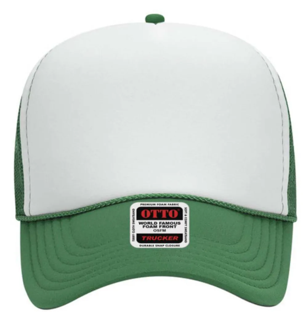 Otto Cap 32-467 5-Panel Foam Mid Profile Mesh Back Trucker Hat