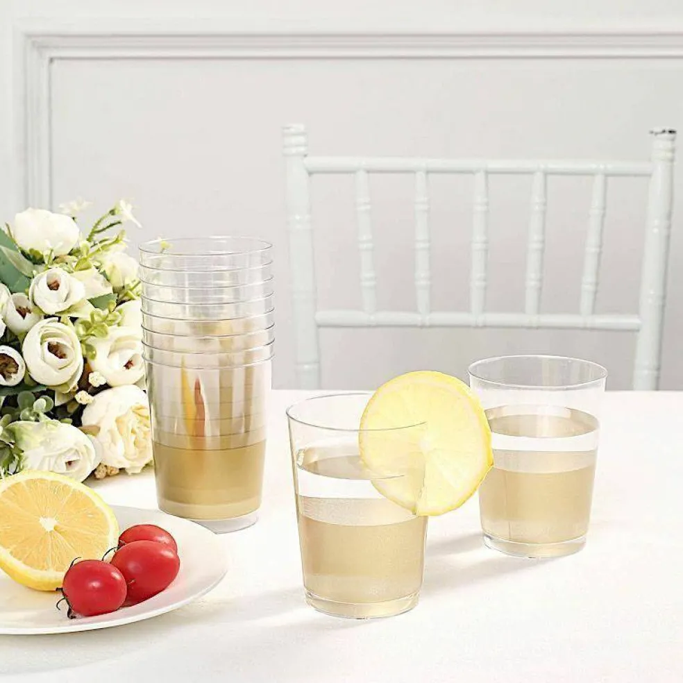 10-Ounces CLEAR CUPS Party Wedding Disposable Tableware