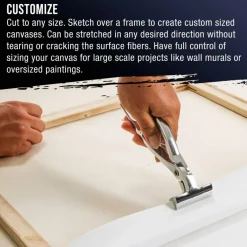 12-Ounce Triple Primed Gesso 63" Wide x 6' Long (2 Yards), 100% Cotton, Acid-Free - Unstretched Canvas Rolls for Painting, Oil & Acrylic, Murals - Cut To Frame Size