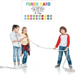 OUNENO 200 Pack Reward Punch Cards Behavior Incentive Awards for Kids Students Teachers Classroom Business Loyalty