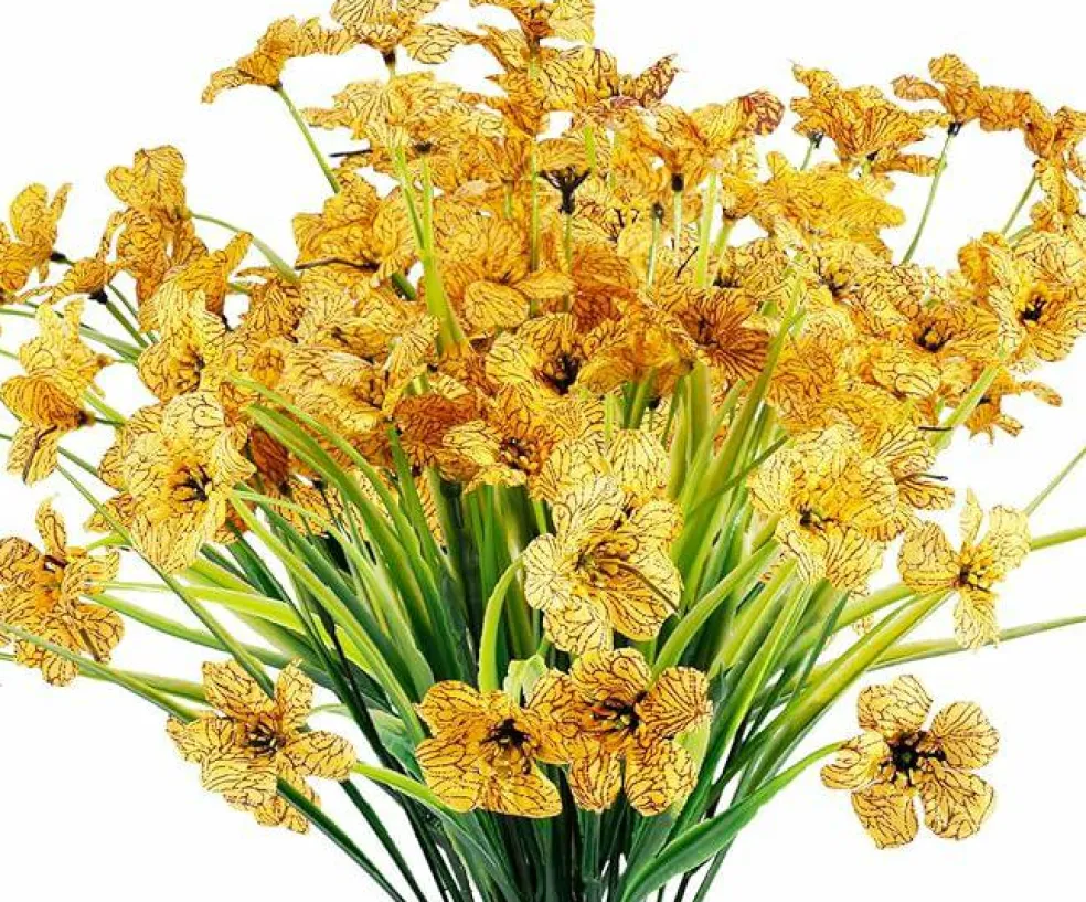 Outdoor Artificial Flowers – UV-Resistant Faux Greenery Shrubs